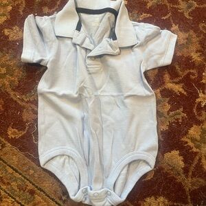 Carter's Light Blue Polo Bodysuit